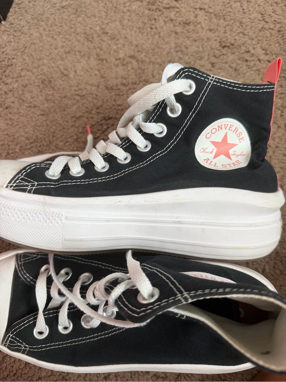 Converse Girls Chuck Taylor All Star Move Platform Black and Pink